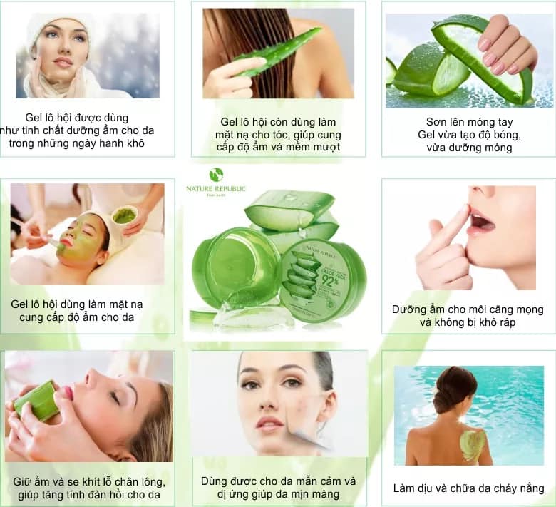 GEL LÔ HỘI NATURE REPUBLIC 92% ALOE SOOTHING GEL CẤP ẨM, LÀM DỊU DA