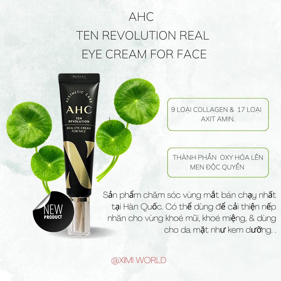 KEM DƯỠNG MẮT AHC REVOLUTION REAL EYE CREAM FOR FACE