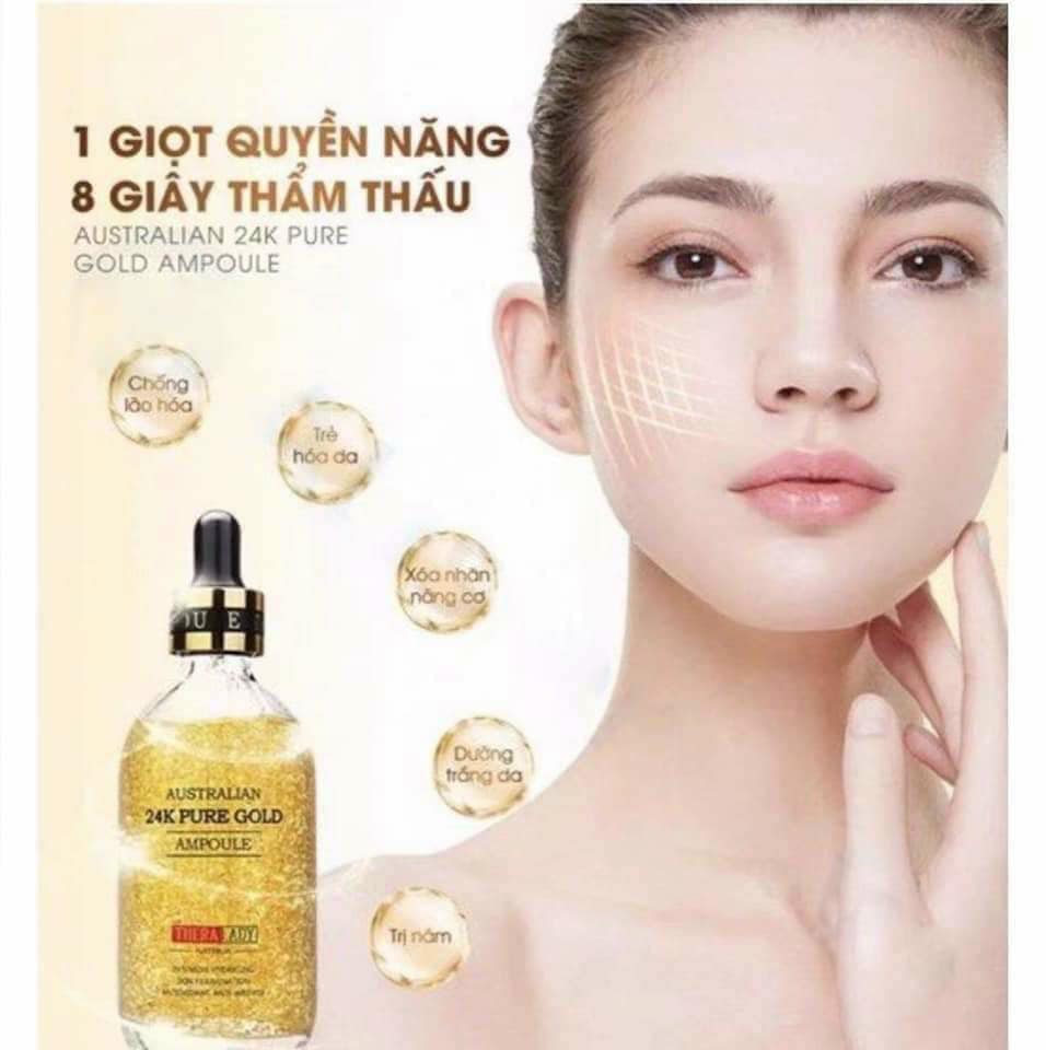 SERUM TINH CHẤT VÀNG 24K THERA LADY PURE GOLD AMPOULE 100ML