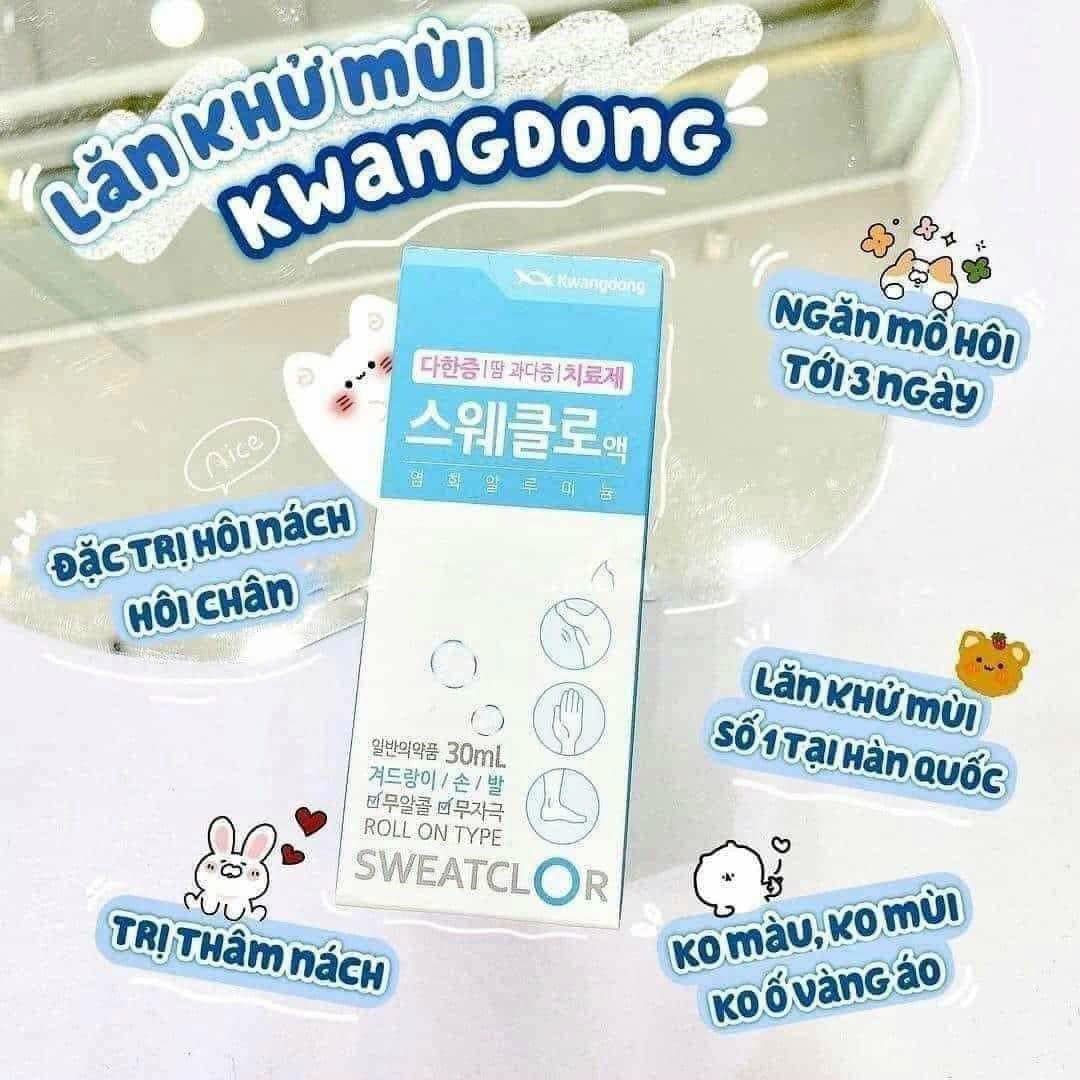 LĂN KHỬ MÙI ĐẶC TRỊ HÔI NÁCH KWANGDONG SWEATCLOR 30ML
