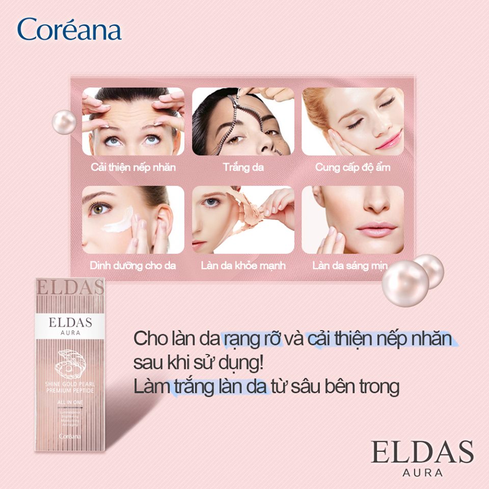 SERUM TẾ BÀO GỐC ELDAS AURA SHINE GOLD PEARL CÓ TỐT KHÔNG?