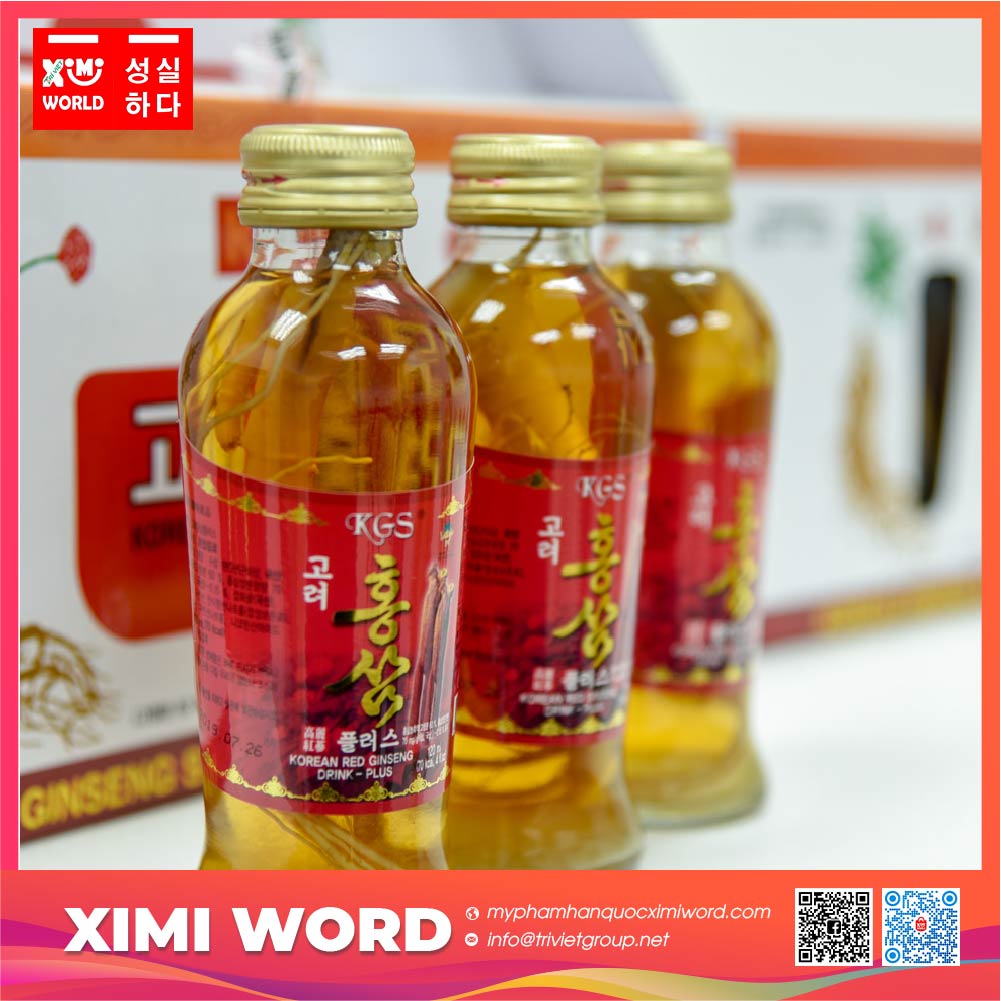 NƯỚC HỒNG SÂM CÓ CỦ KGS HÀN QUỐC 120ML CAO CẤP, CHÍNH HÃNG