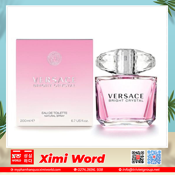Nước hoa nữ quyến rũ, nữ tính Versace Bright Crystal mini, EDT, 5ml