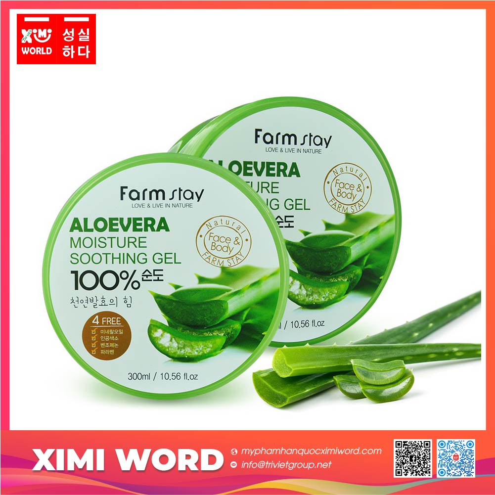 GEL LÔ HỘI ALOE VERA DƯỠNG ẨM, KIỂM SOÁT DẦU, TRẺ HÓA LÀN DA 300g 