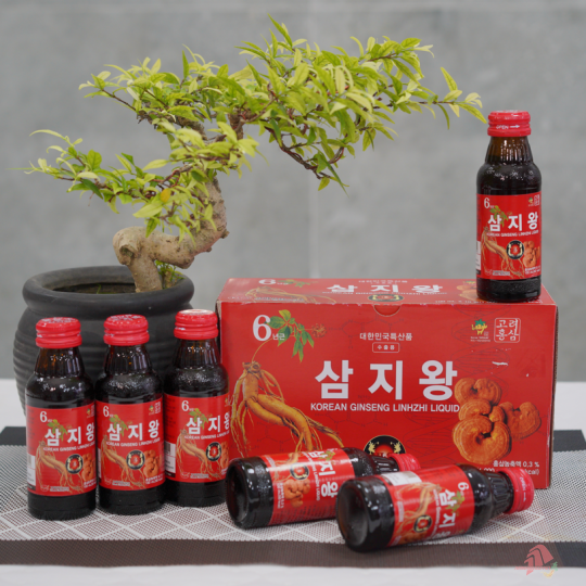 NƯỚC HỒNG SÂM LINH CHI KGS HÀN QUỐC HỘP 10 CHAI- XIMIWORLD