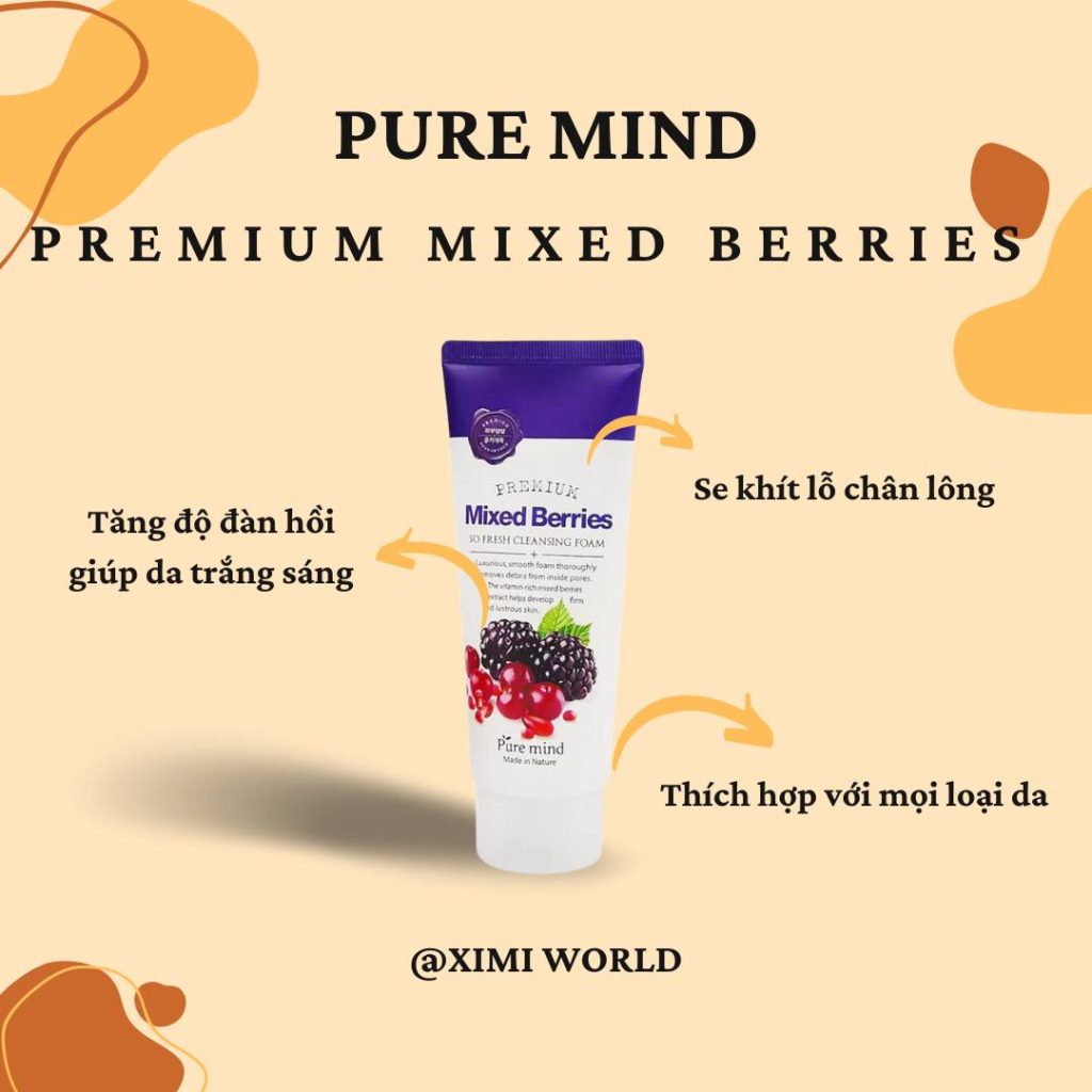 SỮA RỬA MẶT DÂU TẰM PURE MIND CHỈ CÒN 40K - CHỈ SALE THÁNG 1