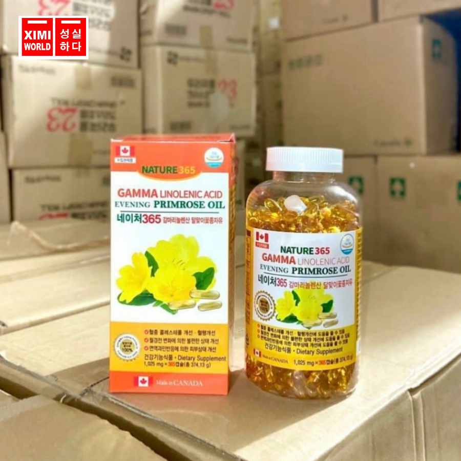 TINH DẦU HOA ANH THẢO NATURE 365 GAMMA LINOLENIC ACID EVENING PRIMROSE OIL CANADA