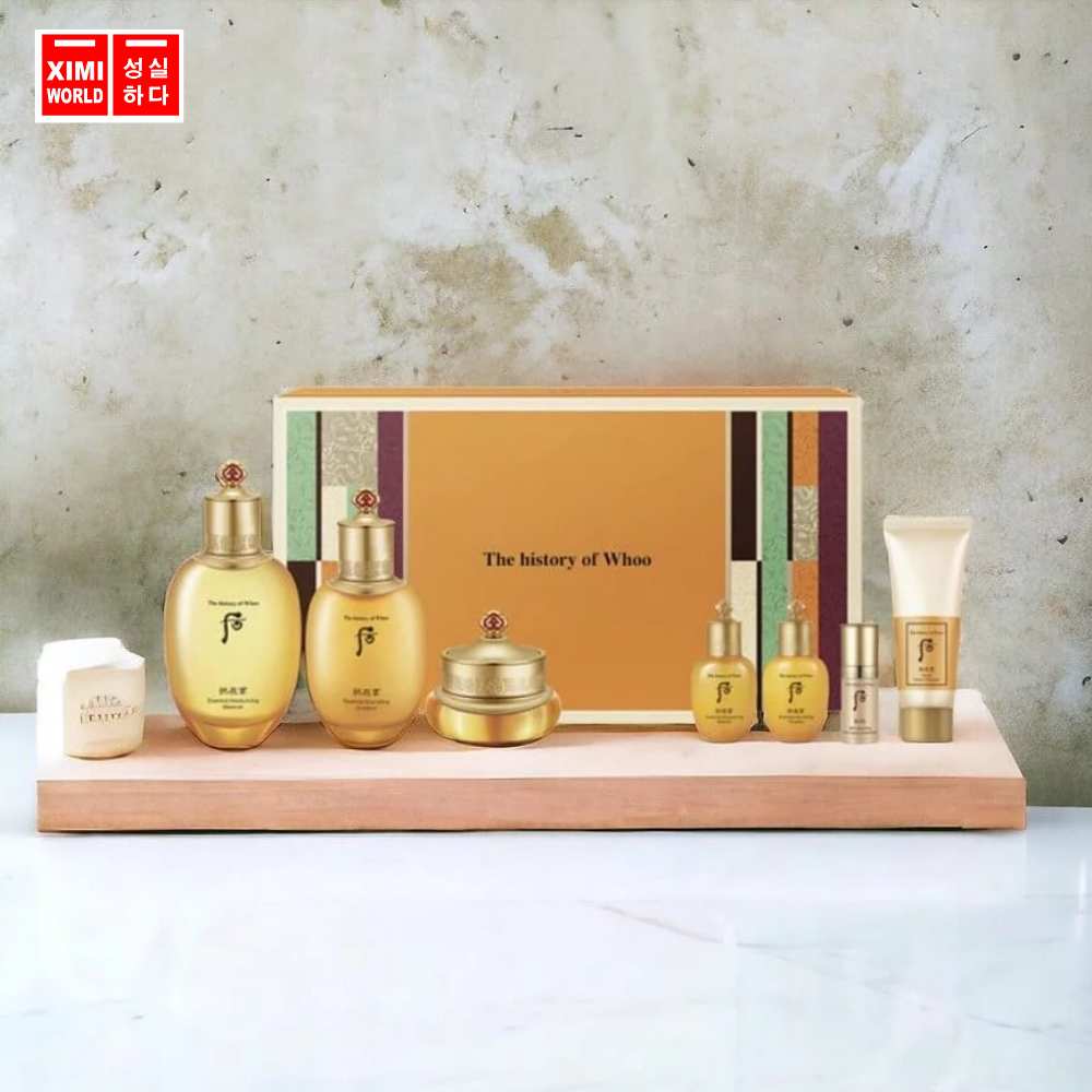 SET DƯỠNG DA WHOO VÀNG MỚI - CẤP ẨM CHỐNG OXY HÓA 8 SẢN PHẨM HÀN QUỐC
