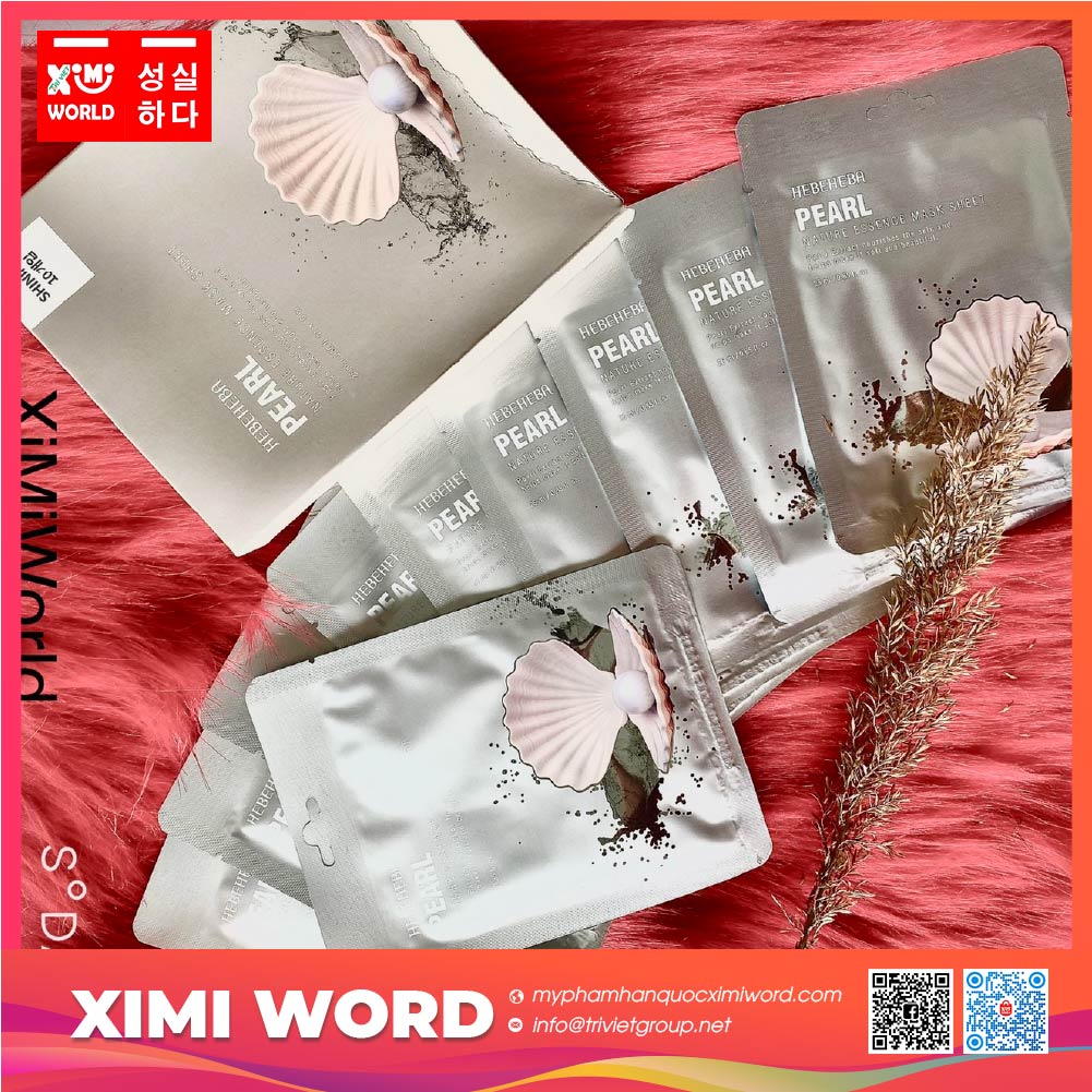 Mặt Nạ Phục Hồi Da Chiết Xuất Từ Pearl Hebeheba Natural Essence Mask Sheet 250ml