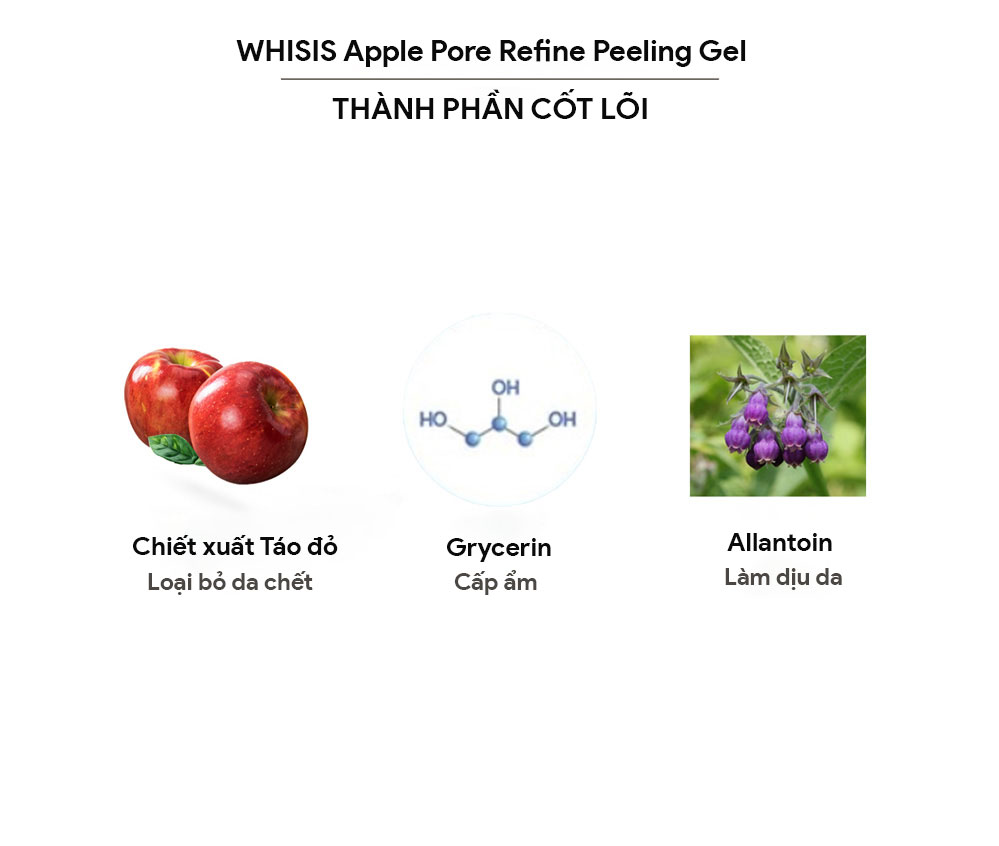 Tẩy Tế Bào Chết Da Mặt Se Khít Lỗ Chân Lông WHISIS Apple Pore Refine Peeling Gel 120ml Tẩy Tế Bào Chết Da Mặt Se Khít Lỗ Chân Lông WHISIS Apple Pore Refine Peeling Gel 120ml
