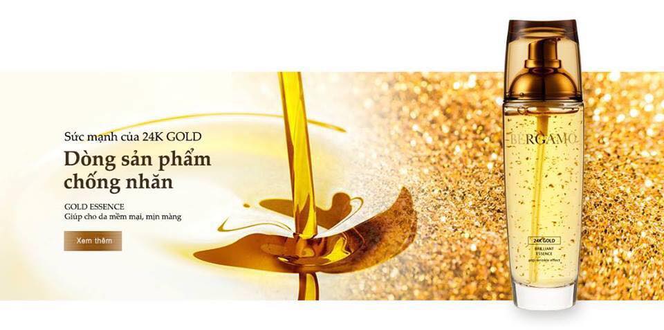 SERUM BERGAMO 24K GOLD BRILLIANT ESSENCE - NÂNG CƠ, TÁI TẠO, CHỐNG LÃO HÓA, TĂNG ĐÀN HỒI DA 110ML