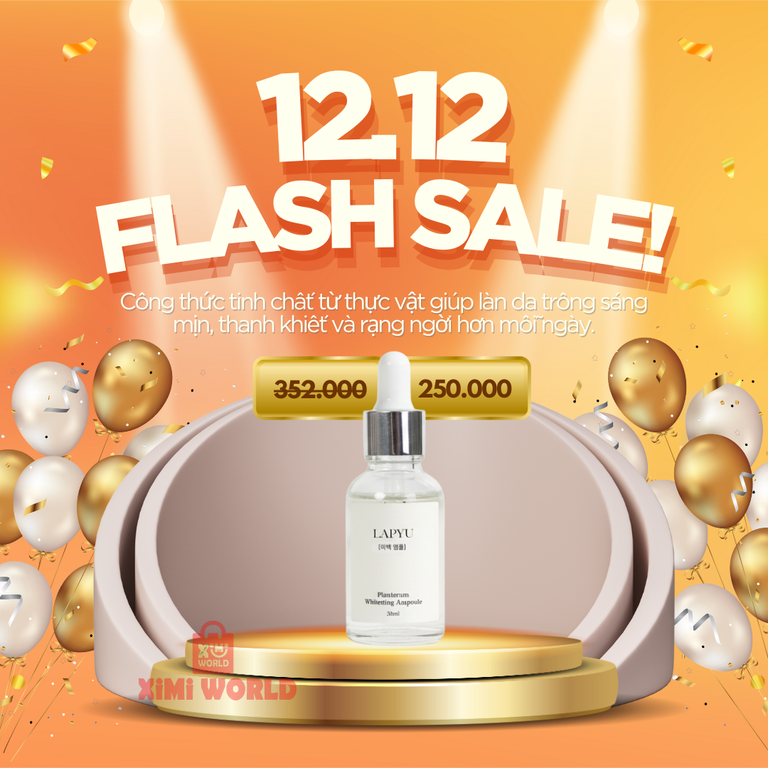 LAPYU Plantenum Whitening Ampoule 33ml – Tinh chất dưỡng trắng từ thực vật cao cấp