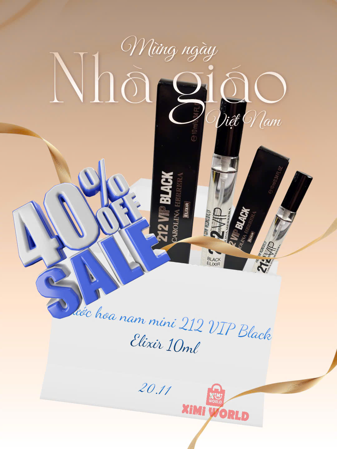 Nước Hoa Nam Mini 212 VIP Black Elixir 10ml – Hương thơm nam tính, hiện đại & cuốn hút