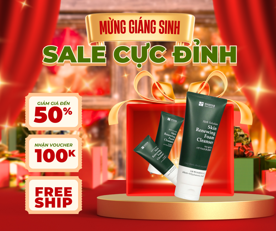 Sữa Rửa Mặt Herb Solution Skin Renewing Foam Cleanser Hanmi 150ml – Làm sạch dịu nhẹ & hỗ trợ tái tạo làn da